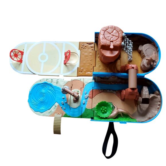 Pokemon Jazwares Blue Backpack Battle Arena Desert Incomplete Does Not Close - Picture 2 of 8